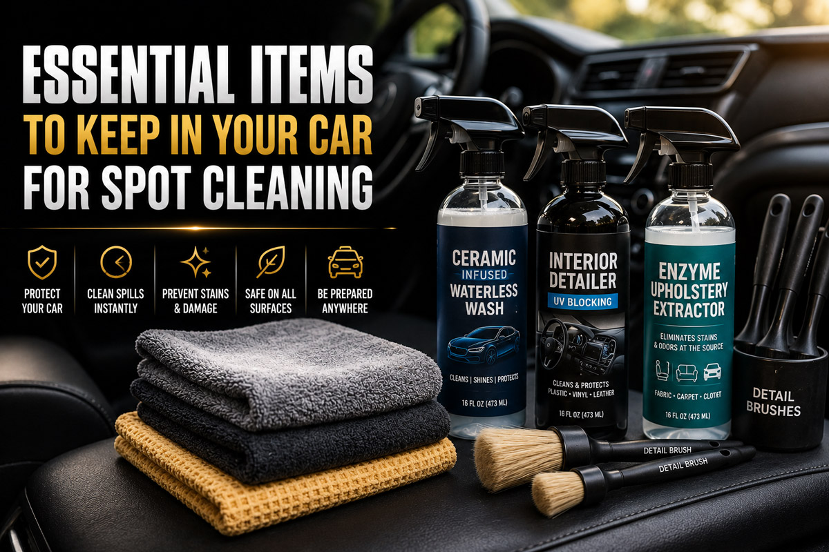 Essential Items to Keep in Your Car for Spot Cleaning