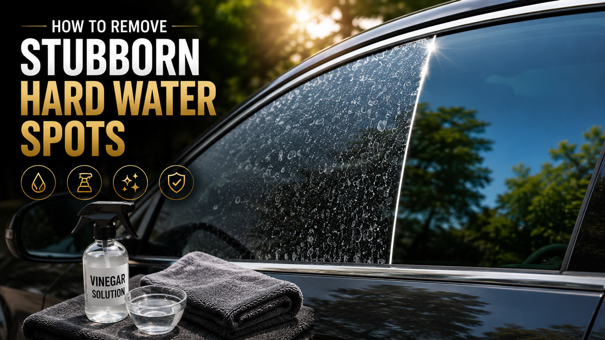 How to Remove Stubborn Hard Water Spots from Car Windows
