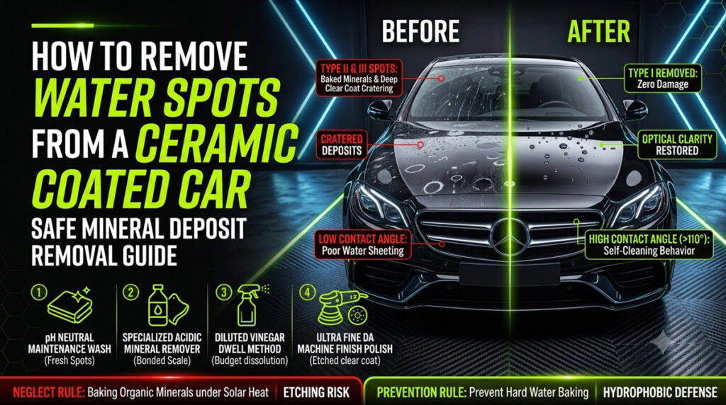 How to Remove Water Spots from a Ceramic Coated Car
