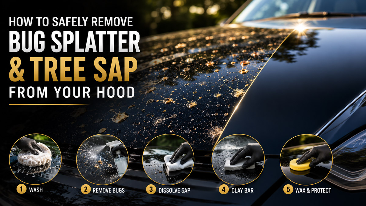 How to Safely Remove Bug Splatter and Tree Sap from Your Hood