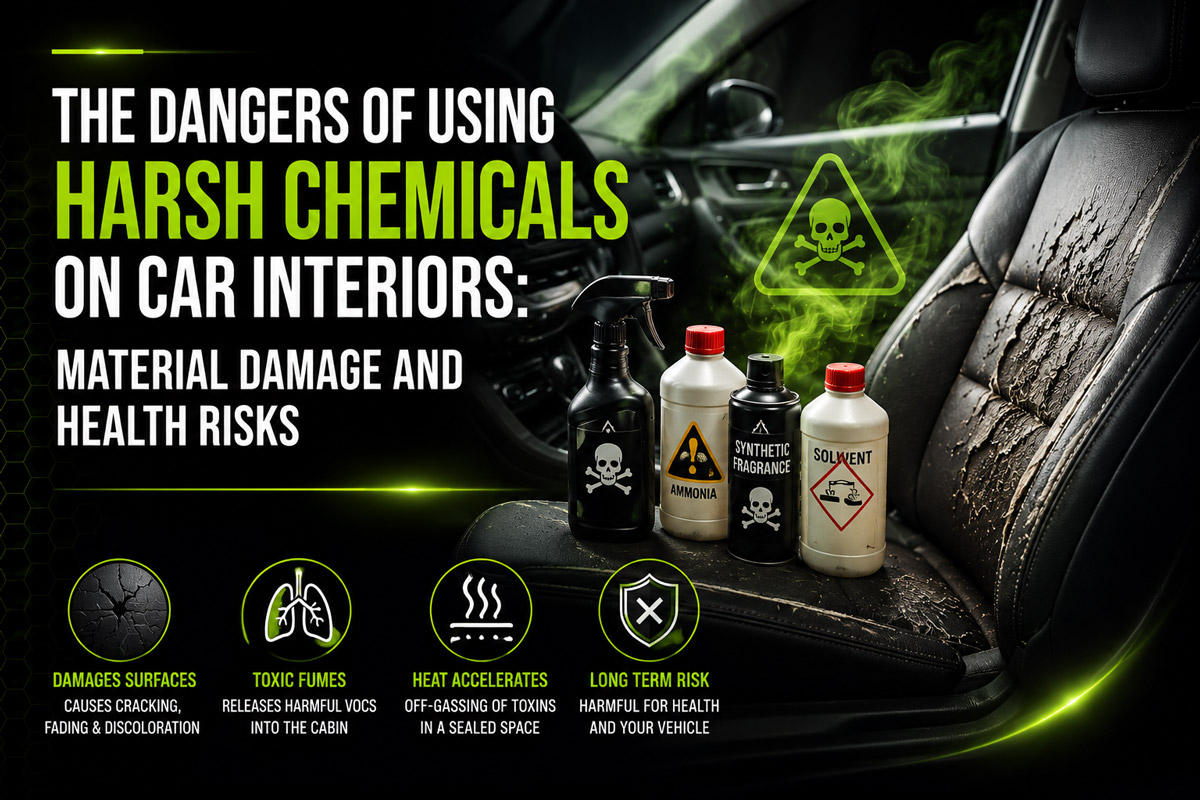 The Dangers of Using Harsh Chemicals on Car Interiors