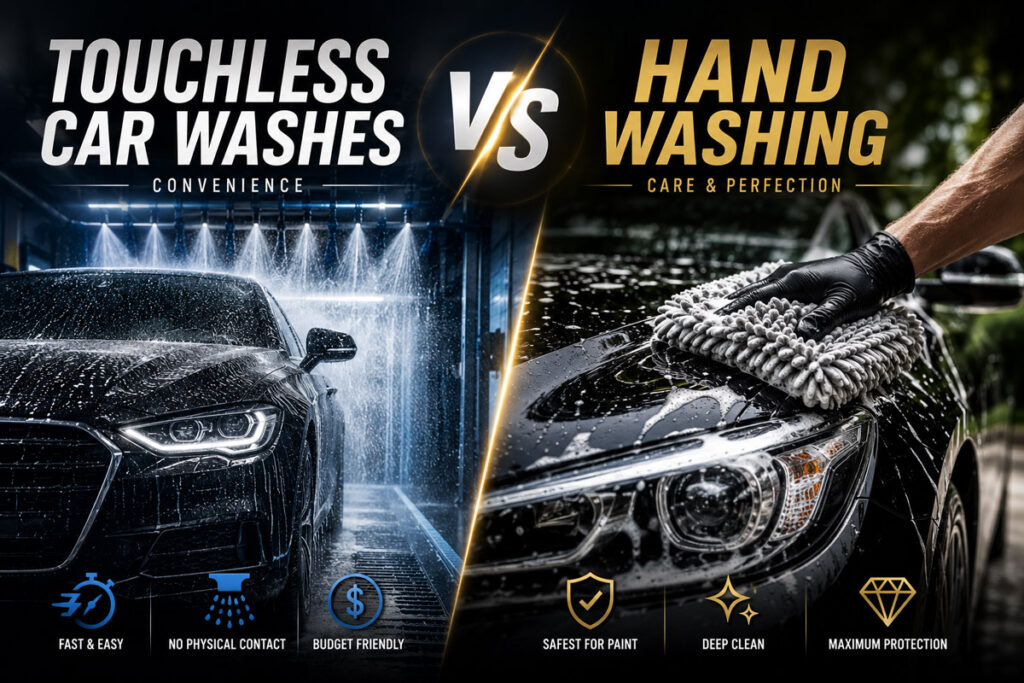 Touchless Car Washes vs Hand Washing