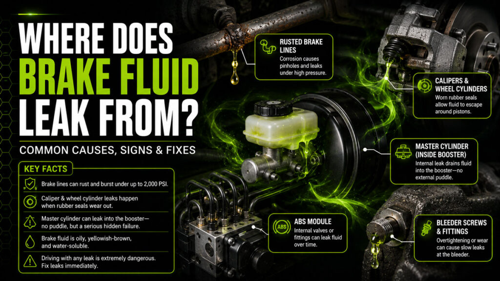 Where Does Brake Fluid Leak From