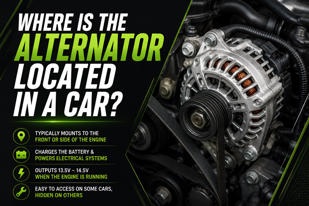 Where Is the Alternator Located in a Car