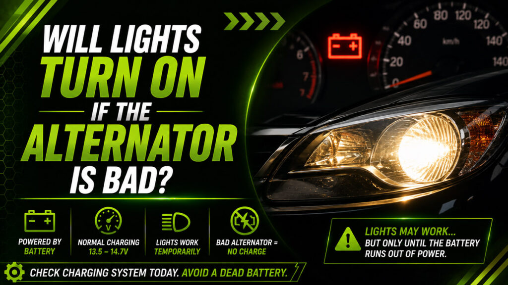 Will Lights Turn On If the Alternator Is Bad