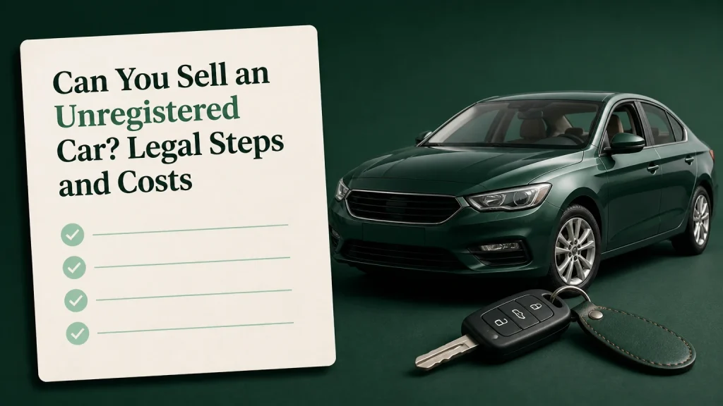 can you sell an unregistered car
