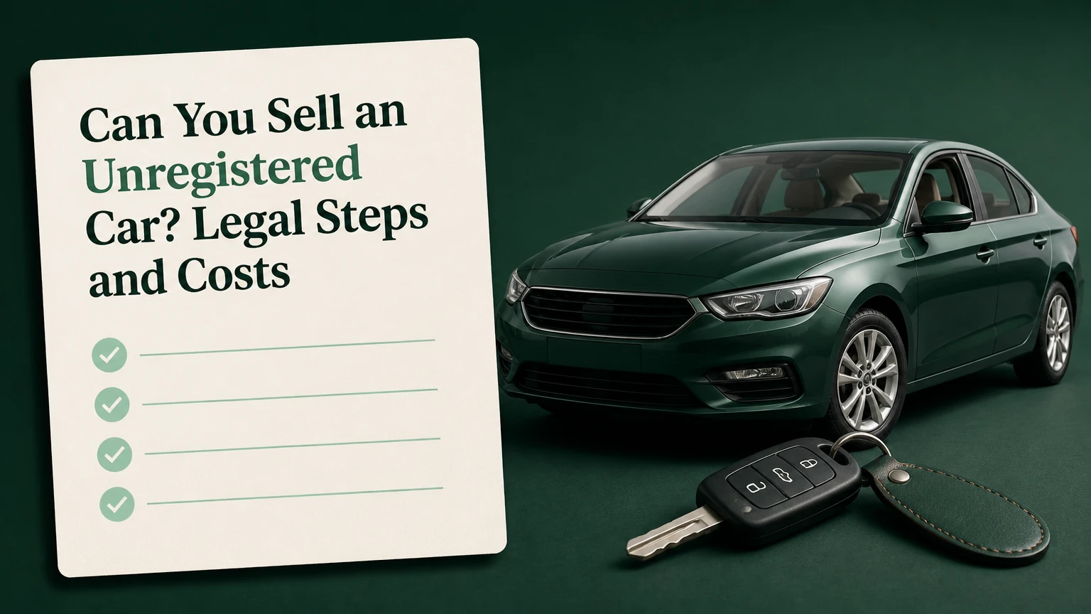 can you sell an unregistered car