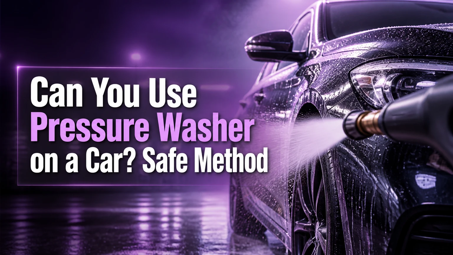 can you use pressure washer on car