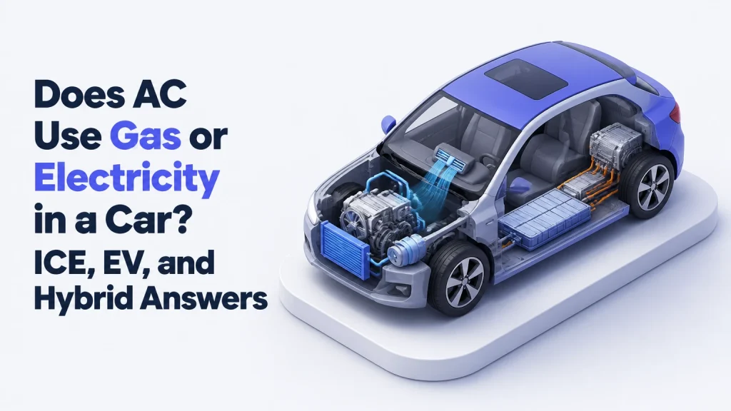 does ac use gas or electricity in a car