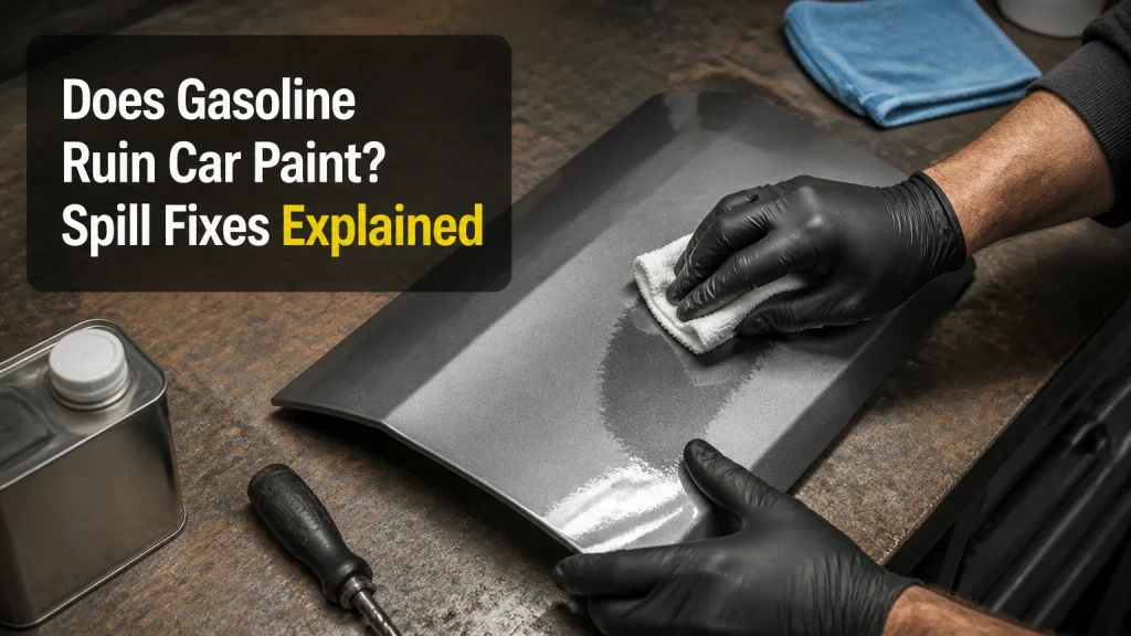 does gasoline ruin car paint