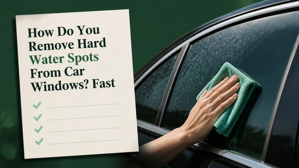 how do you remove hard water spots from car windows