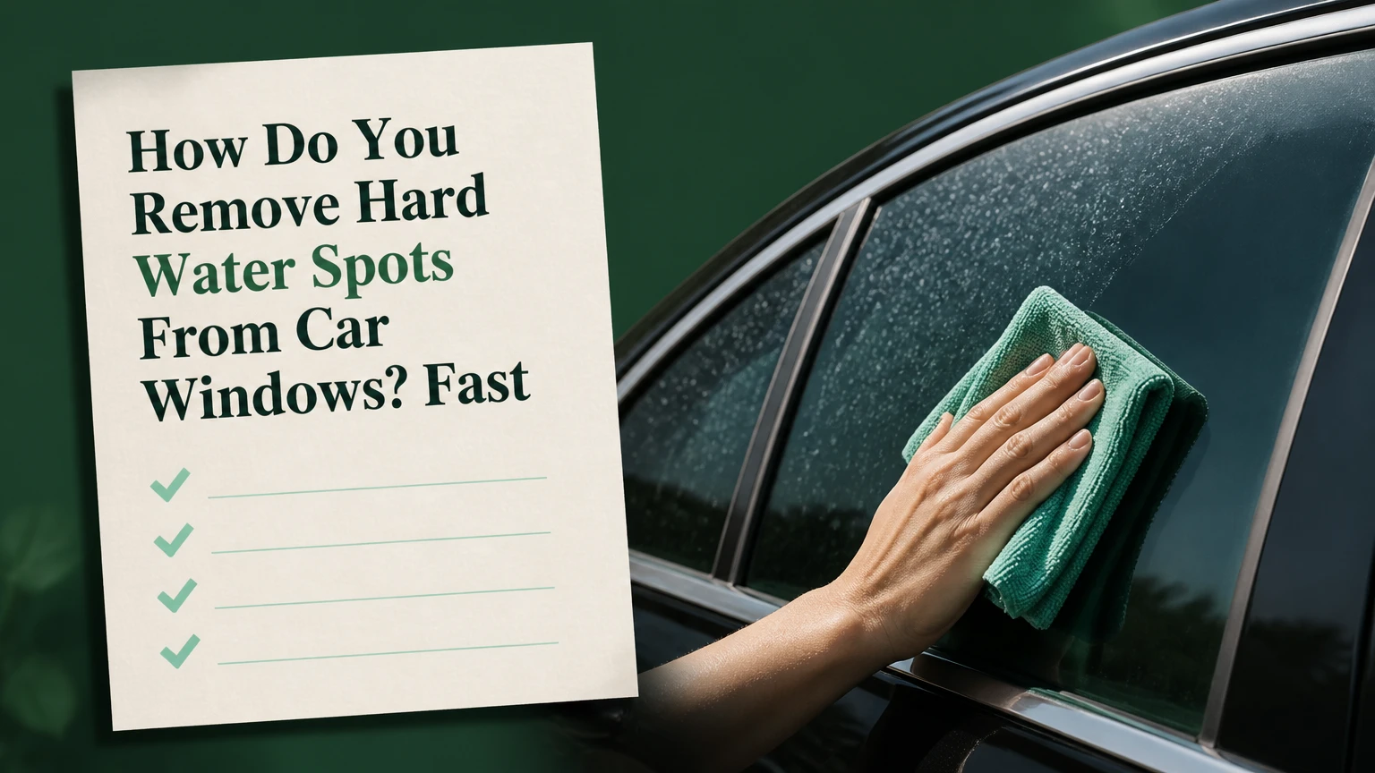 how do you remove hard water spots from car windows