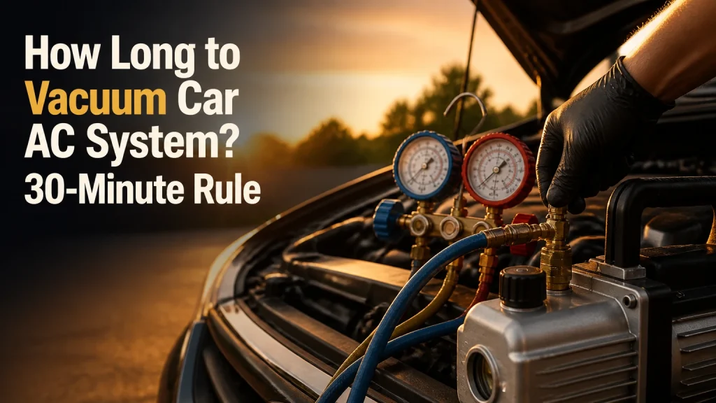 how long to vacuum car ac system