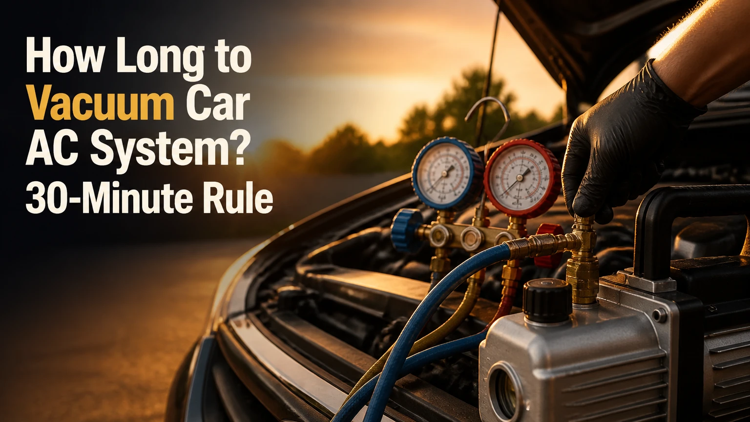 how long to vacuum car ac system