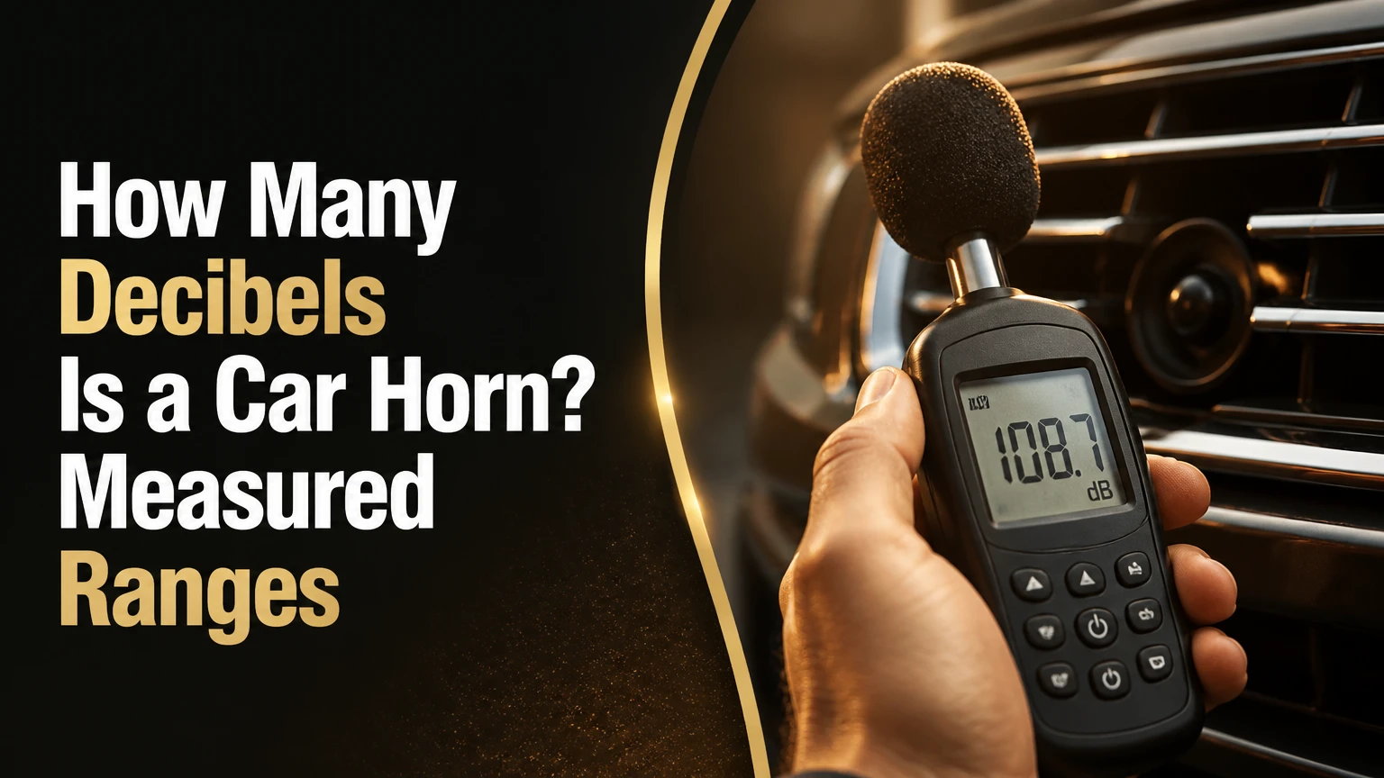 how many decibels is a car horn