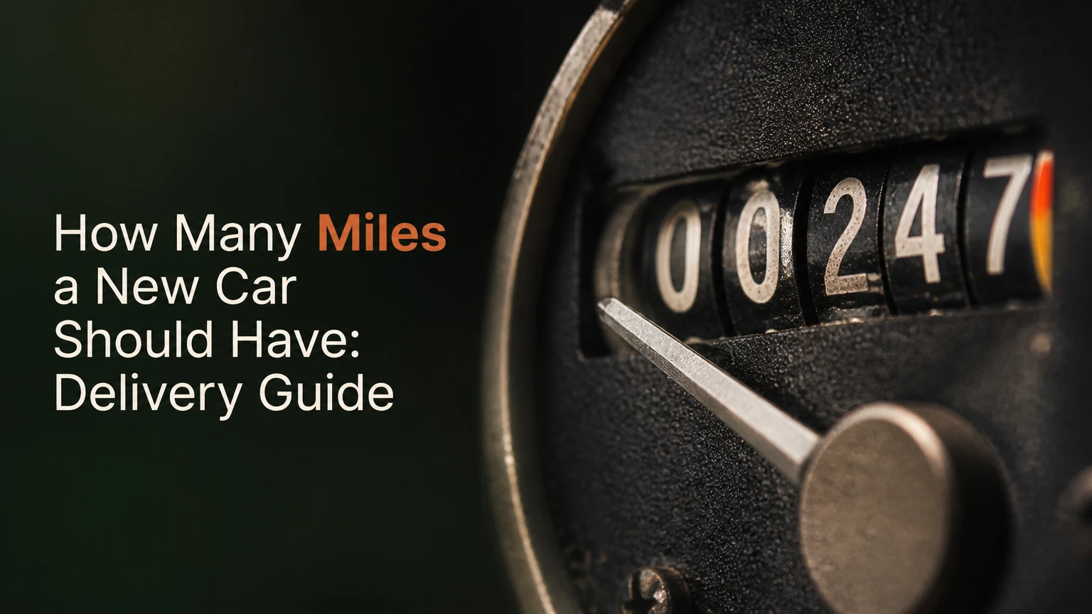 how many miles a new car should have