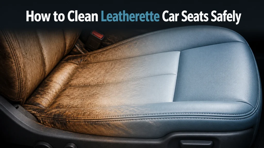how to clean leatherette car seats