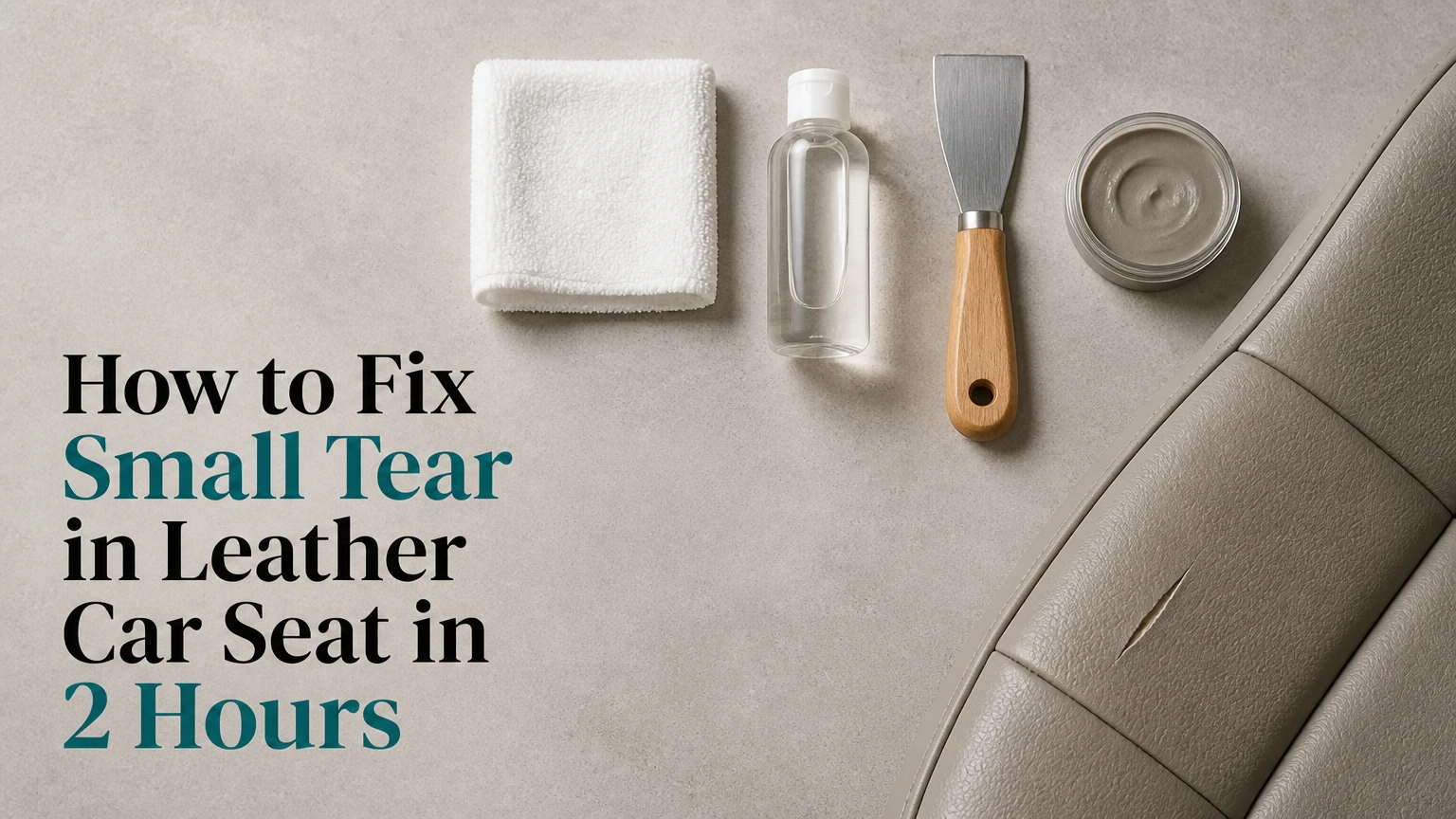 how to fix small tear in leather car seat
