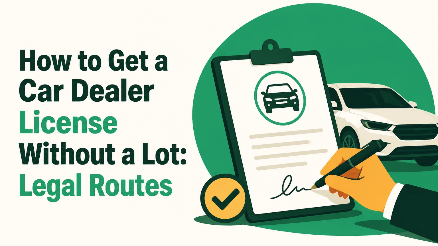 how to get a car dealer license without a lot