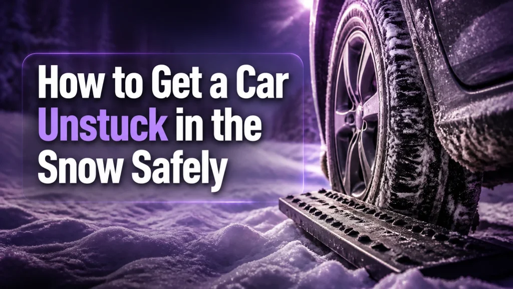 how to get a car unstuck in the snow