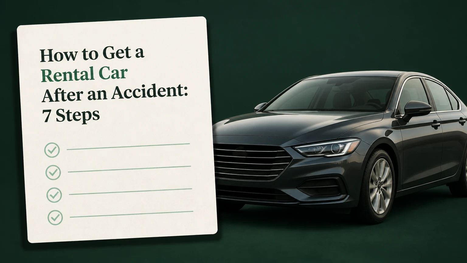 how to get a rental car after an accident