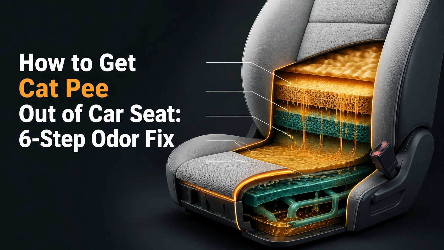 how to get cat pee out of car seat
