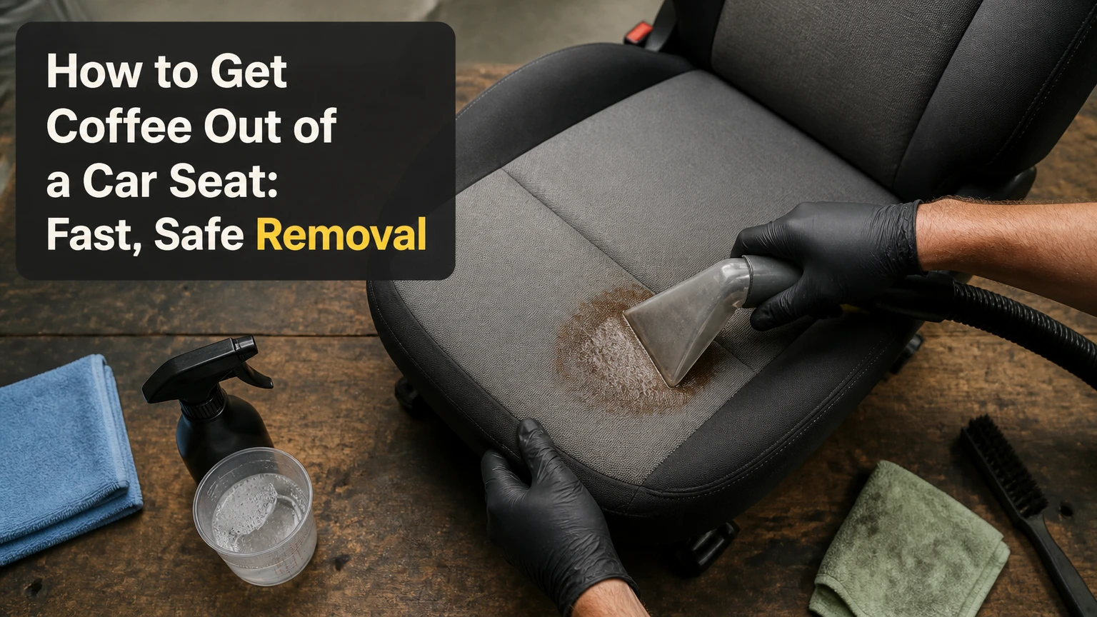 how to get coffee out of car seat