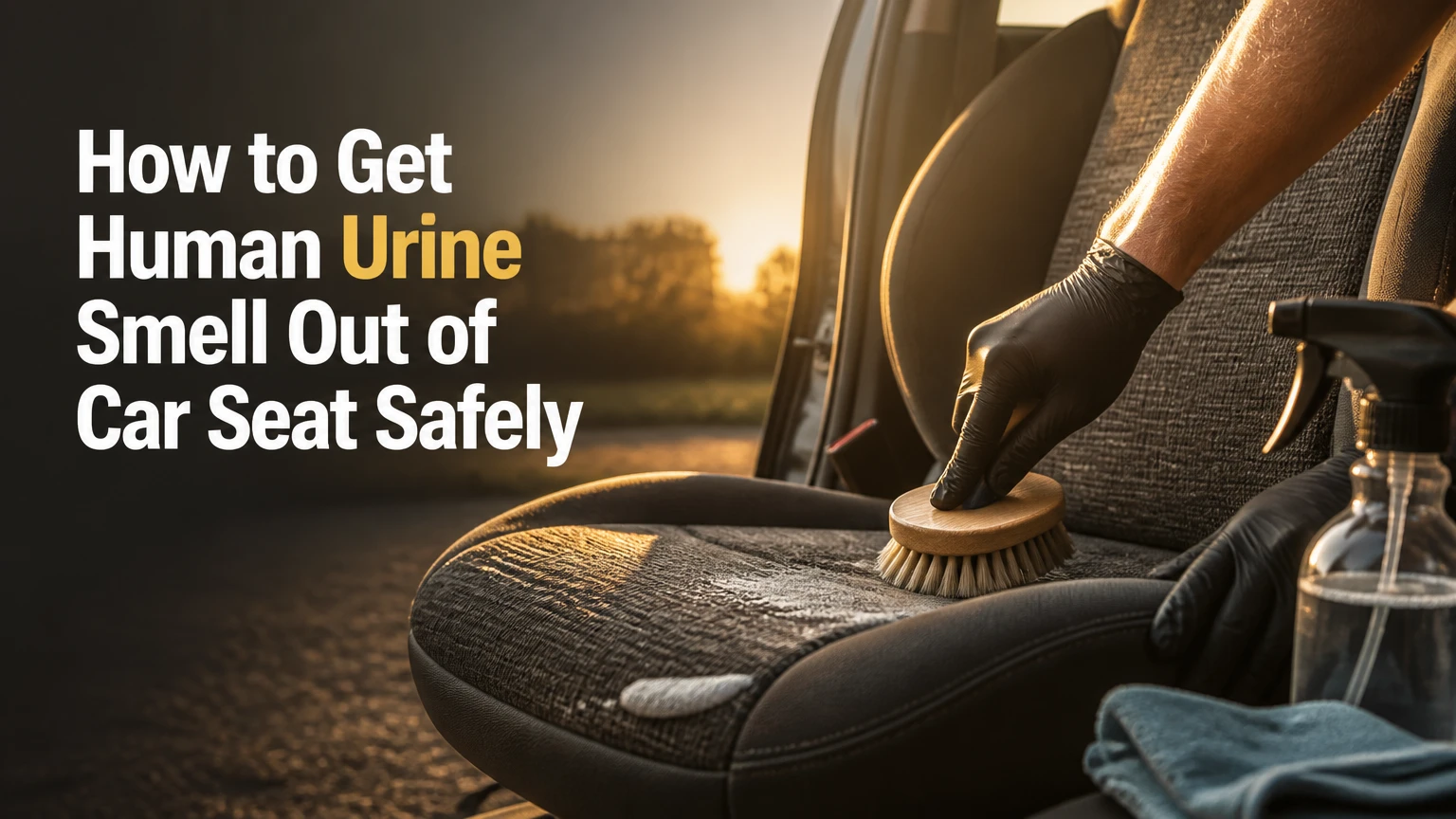 how to get human urine smell out of car seat