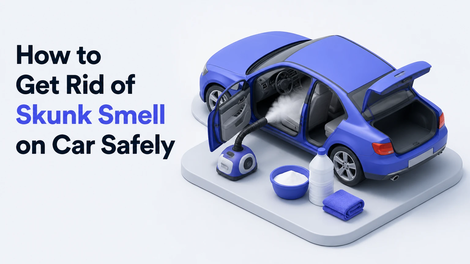 how to get rid of skunk smell on car