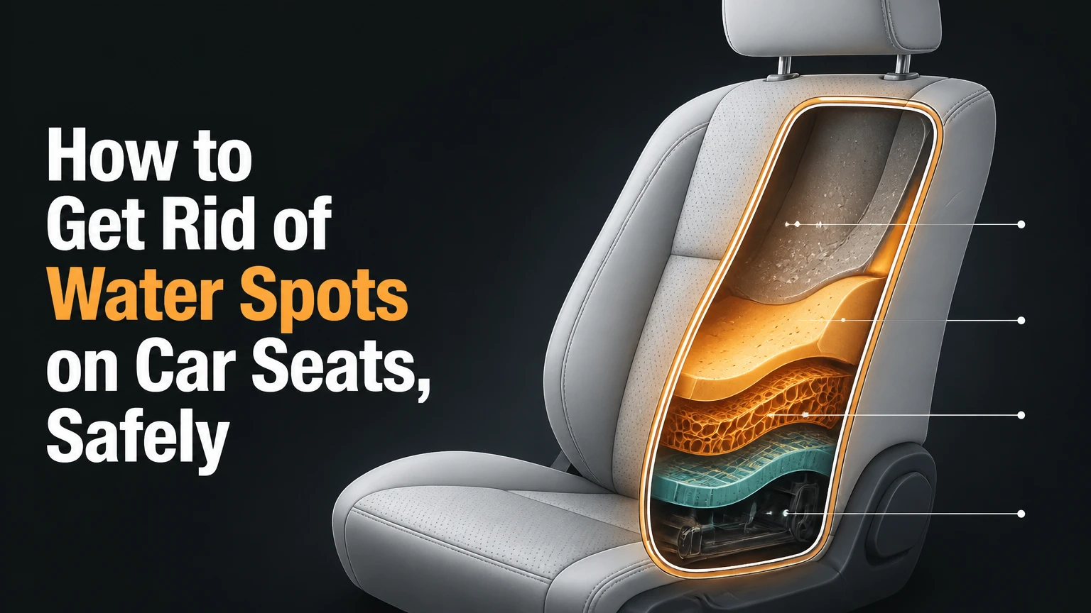 how to get rid of water spots on car seats