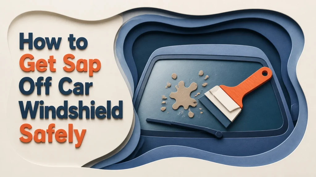 how to get sap off car windshield