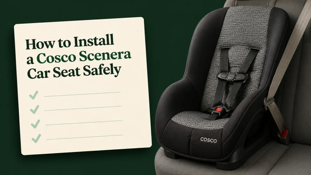 how to install a cosco scenera car seat