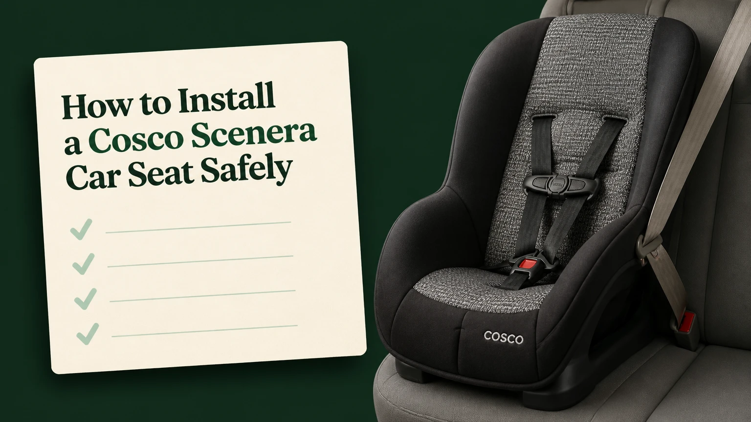 how to install a cosco scenera car seat