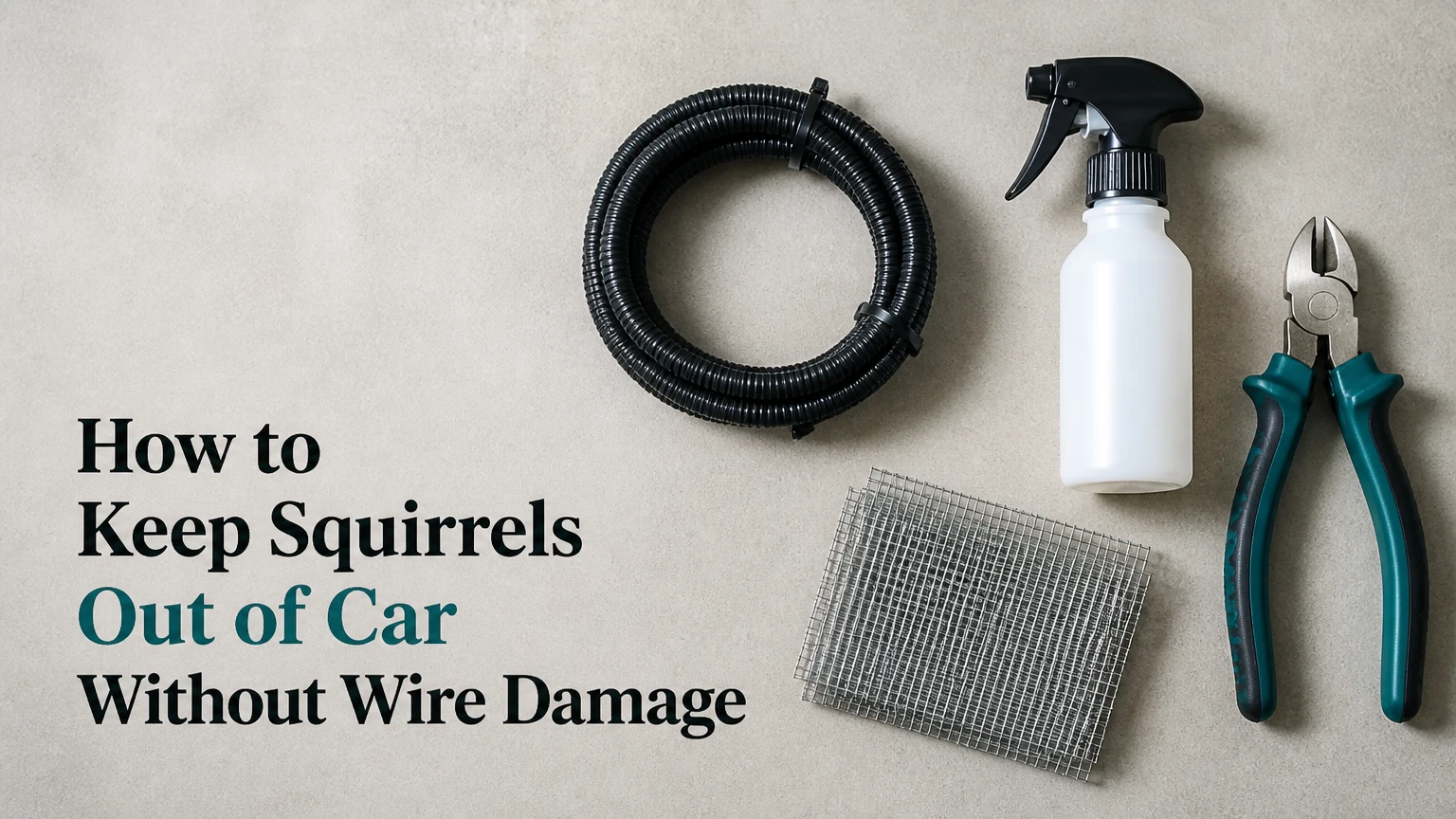 how to keep squirrels out of car