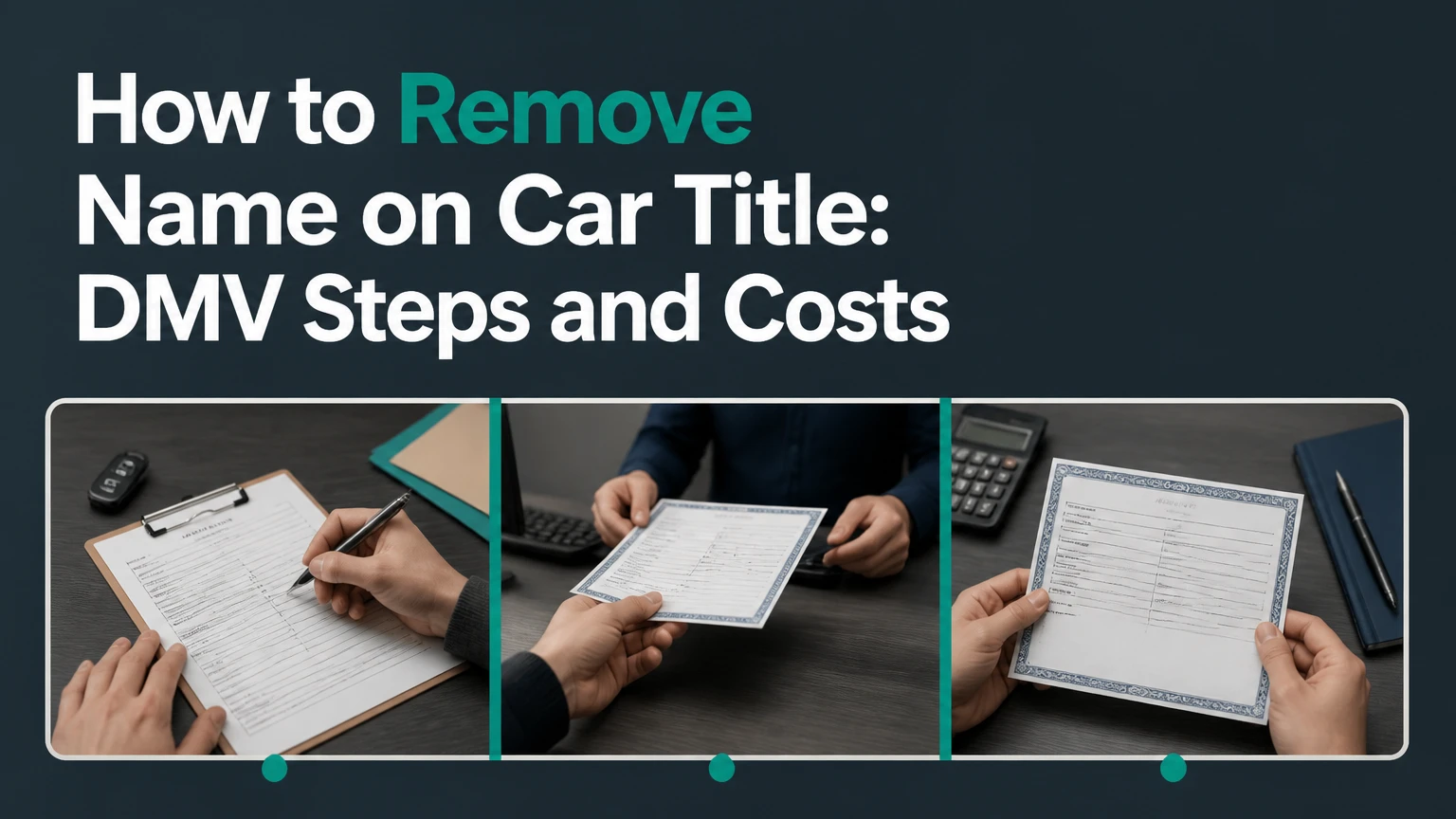 how to remove name on car title