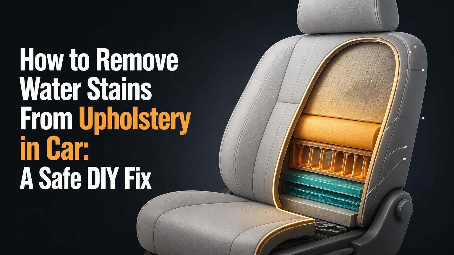 how to remove water stains from upholstery in car