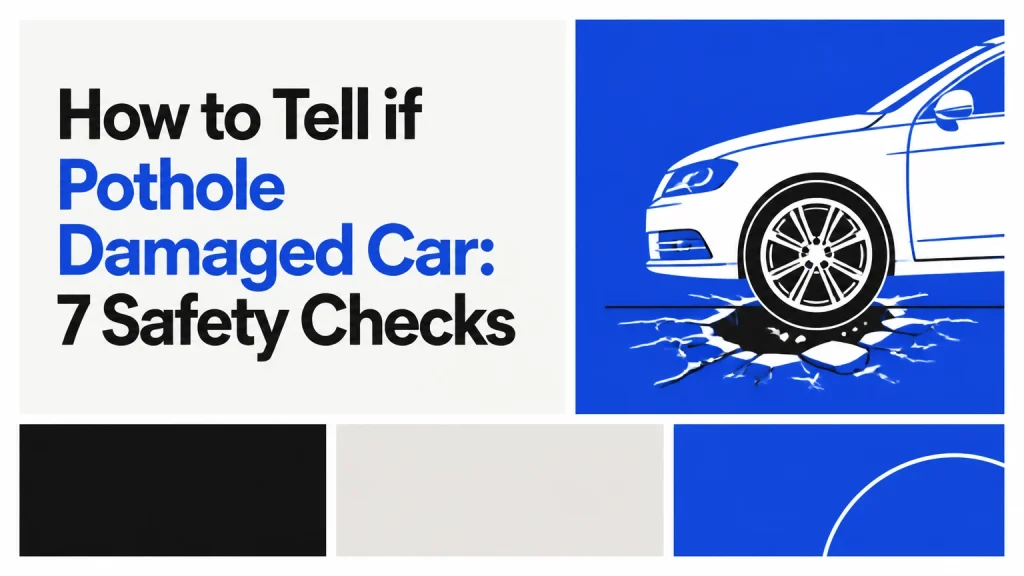 how to tell if pothole damaged car