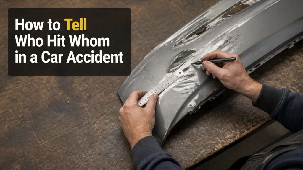 how to tell who hit whom in a car accident